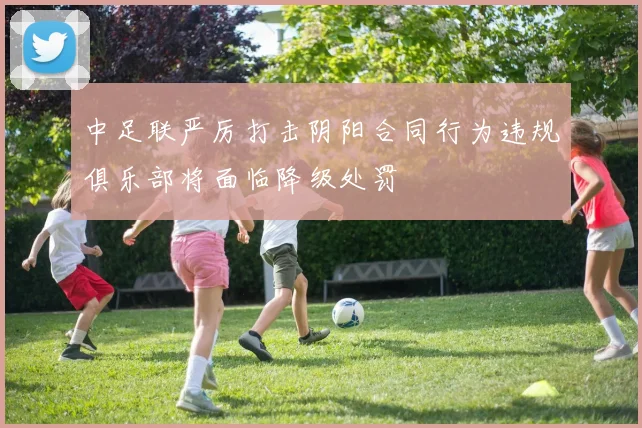 中足联严厉打击阴阳合同行为违规俱乐部将面临降级处罚